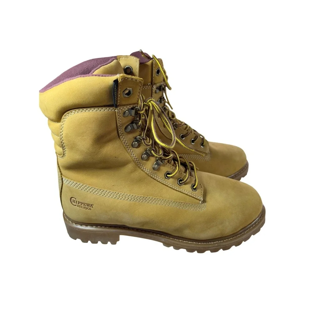 Chippewa Sportility 24951 Mens 13M Waterproof Insulated Vibram Work Boots Wheat